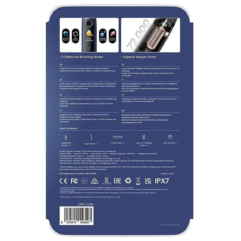 Електрична зубна щітка Oclean X Lite Set Blue - фото 4