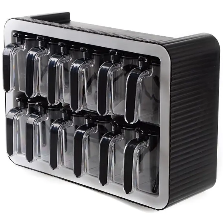 Набір спецівниць Violet House 0440 Spice Black White 12 шт. чорний (0440 BLACK WHITE 12 шт) - фото 2