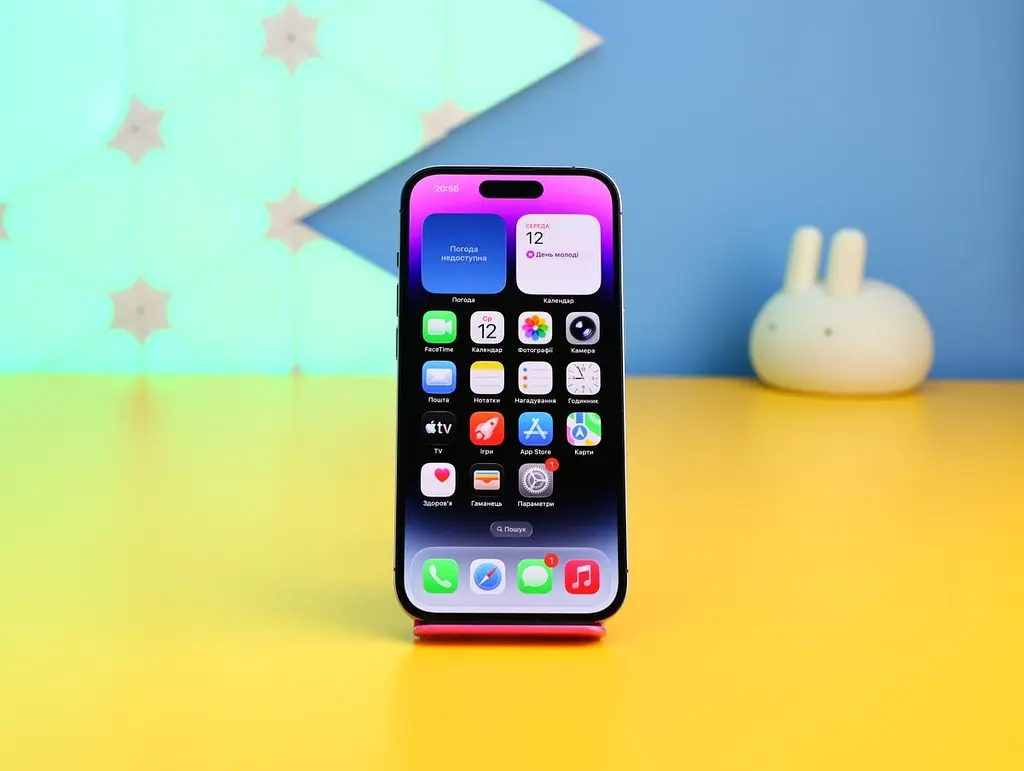 Смартфон Apple iPhone 14 Pro 128 ГБ темно-фіолетовий (MQ0G3) б/в [174174] - фото 2
