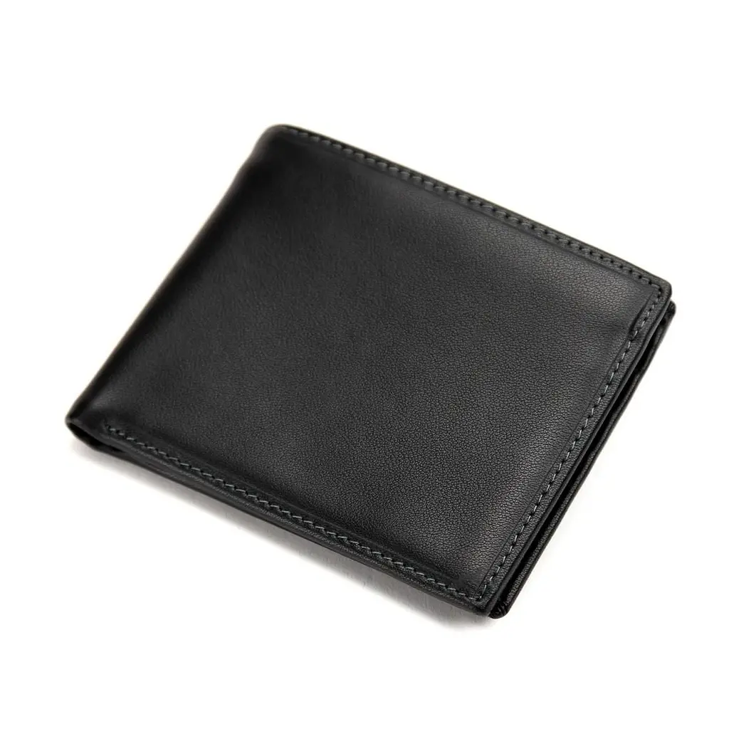 Класичне чорне шкіряне портмоне Tiding Bag M39-1023-3A - фото 6