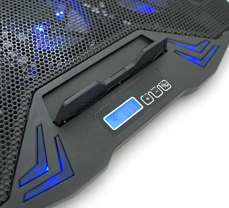 Охолоджувальна підставка для ноутбука до 17 дюймів Ice Coorel K-8 Led Blue 6xfans - фото 6