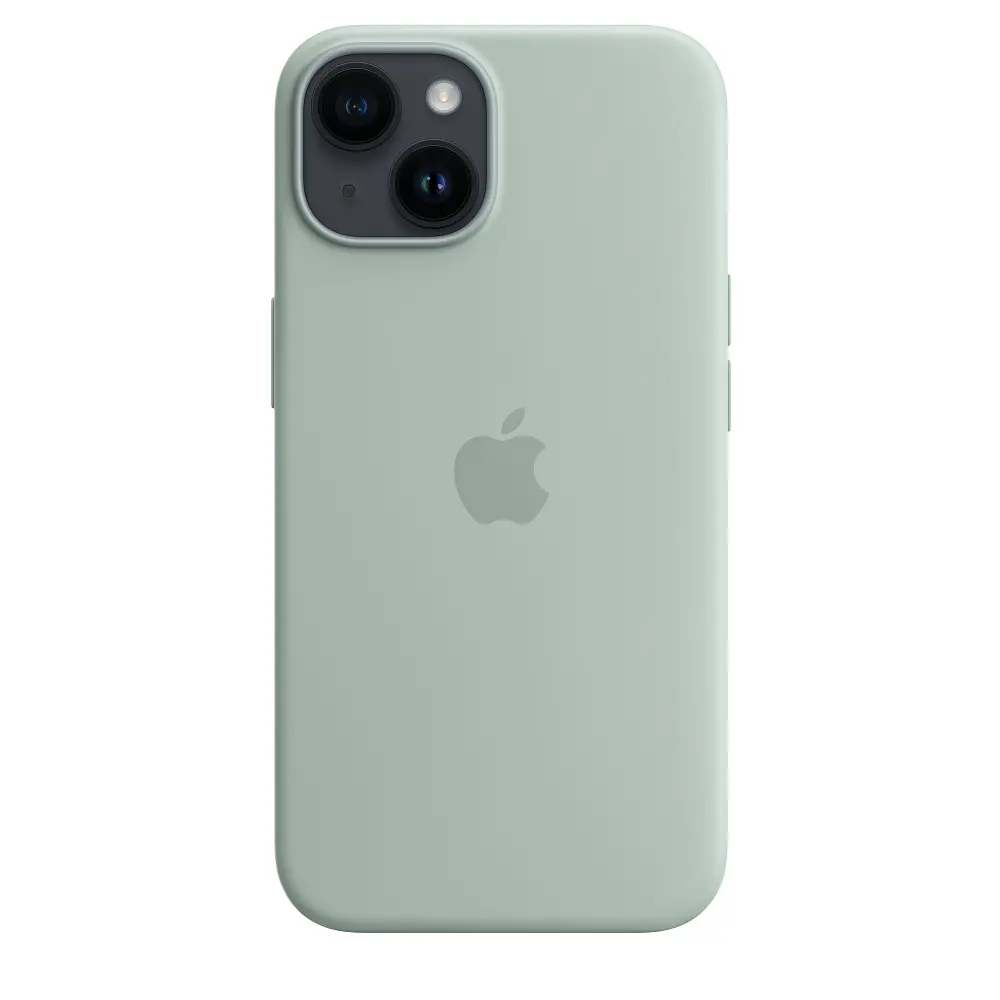 Чохол Silicone Case with MagSafe для Apple iPhone 14 Succulent ААА [77423] - фото 4