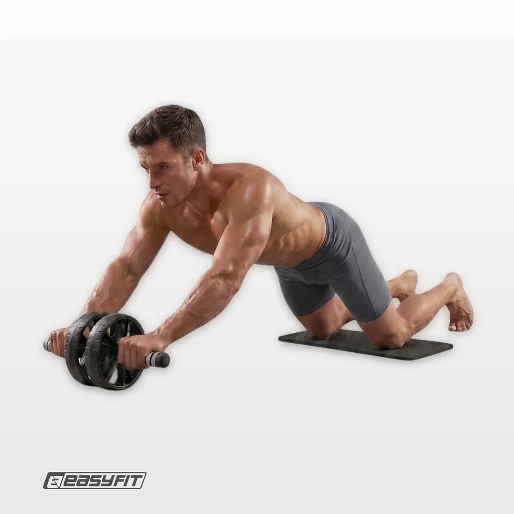 Ролик для пресу EasyFit BLM подвійний чорний - фото 8