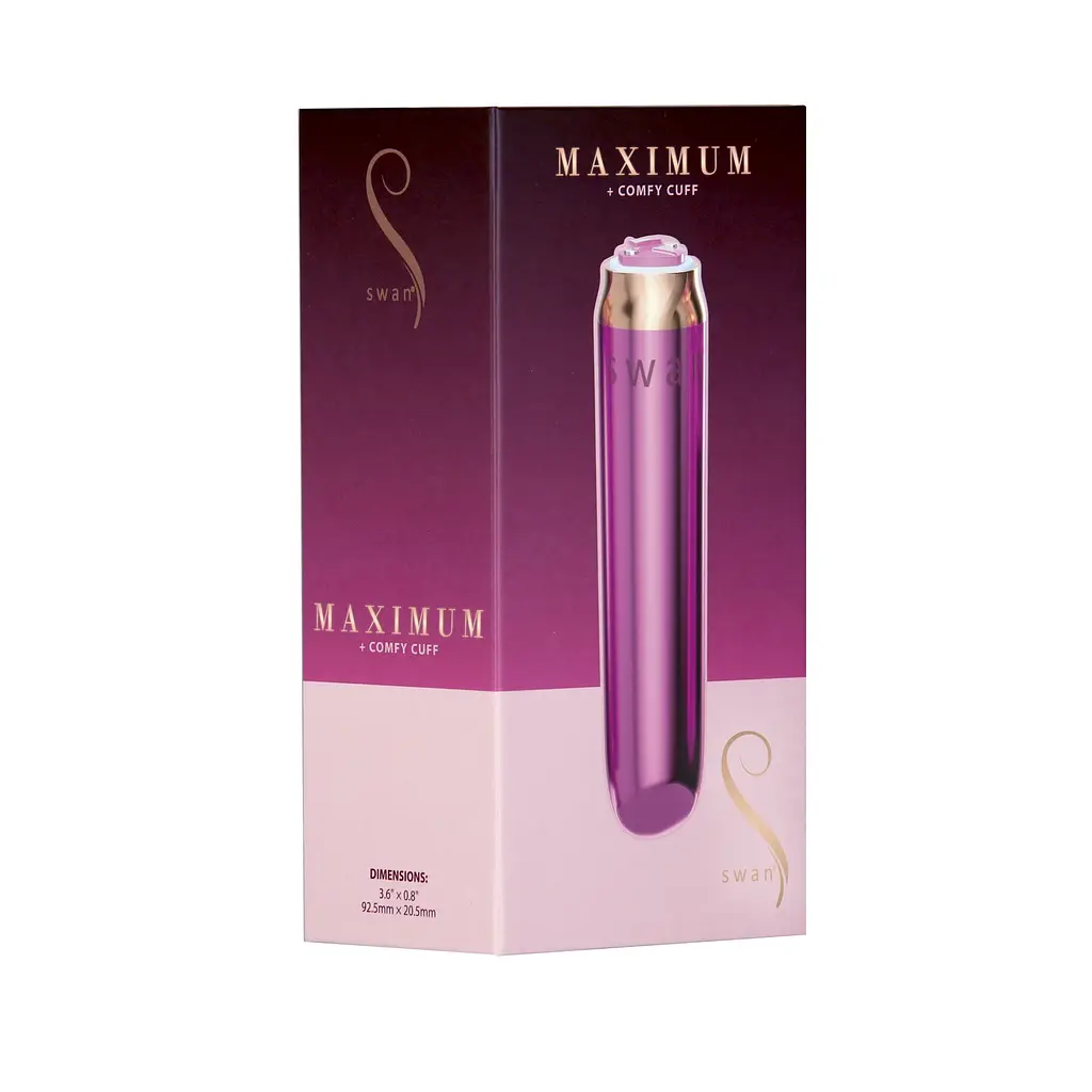 Віброкуля Swan Maximum + Comfy Cuff Pink, суперпотужна, різна інтенсивність, силіконова манжета - фото 8