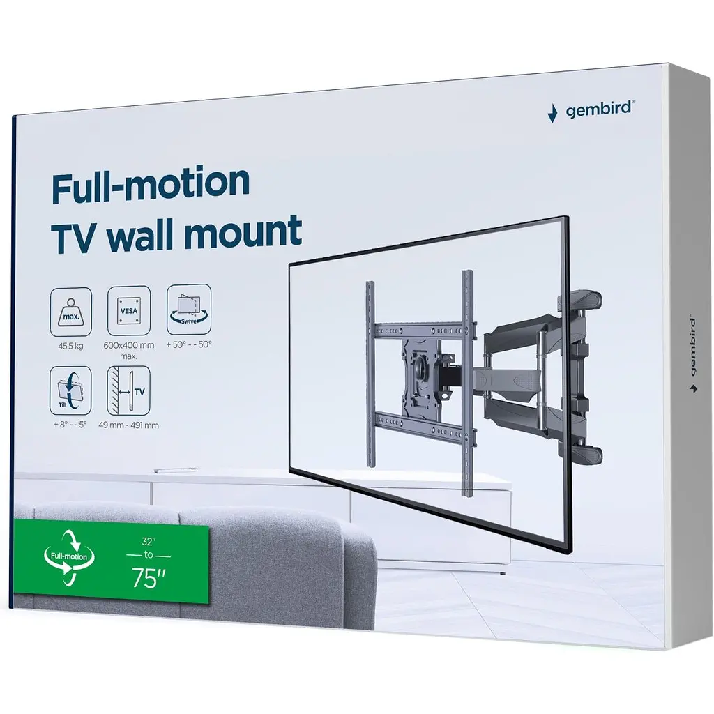Кріплення для телевізора Gembird WM-75ST-01 [133661] - фото 8