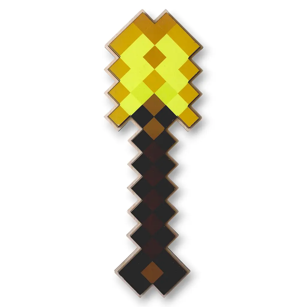 Набір іграшок Minecraft Золотий з фанери 2 шт. (кирка, лопата) (NF14) - фото 2