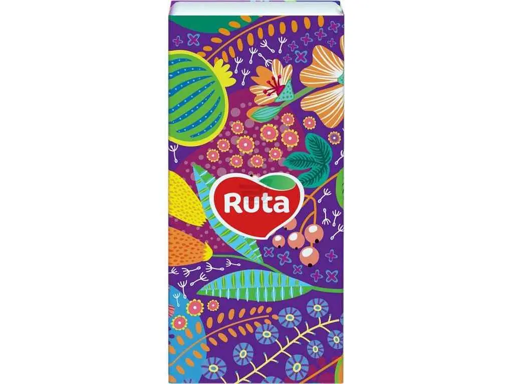 Хустинки паперові RUTA 10шт Classic 3 шари Без аромату