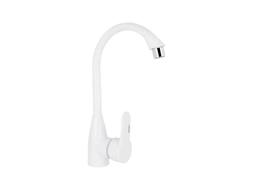 Змішувач Brinex на мийку білий 35W 007 (k40) BRIN35W007
