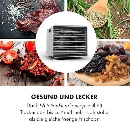 Дегидратор-сушилка для овощей фруктов Klarstein Master Jerky Steel 10 (10028437) - фото 5