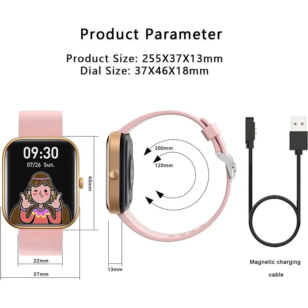 Фітнес-трекер Micflip Smart Watch з 2-дюймовим сенсорним екраном SpO2 - фото 6