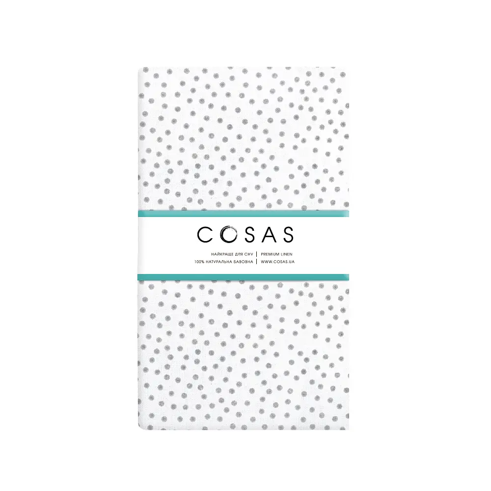 Простирадло Cosas на резинці 100х200 grey blots, білий (GreyBlots_100x200x20) - фото 4