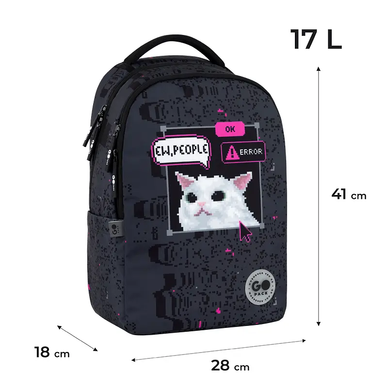 Рюкзак GoPack Teens 135M-2 Чорно-сірий (GO26-135M-2) - фото 2