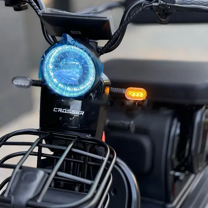 Электроскутер Трехколесный Crosser TR1 (600W, 72V, 20Ah) Черный - фото 4