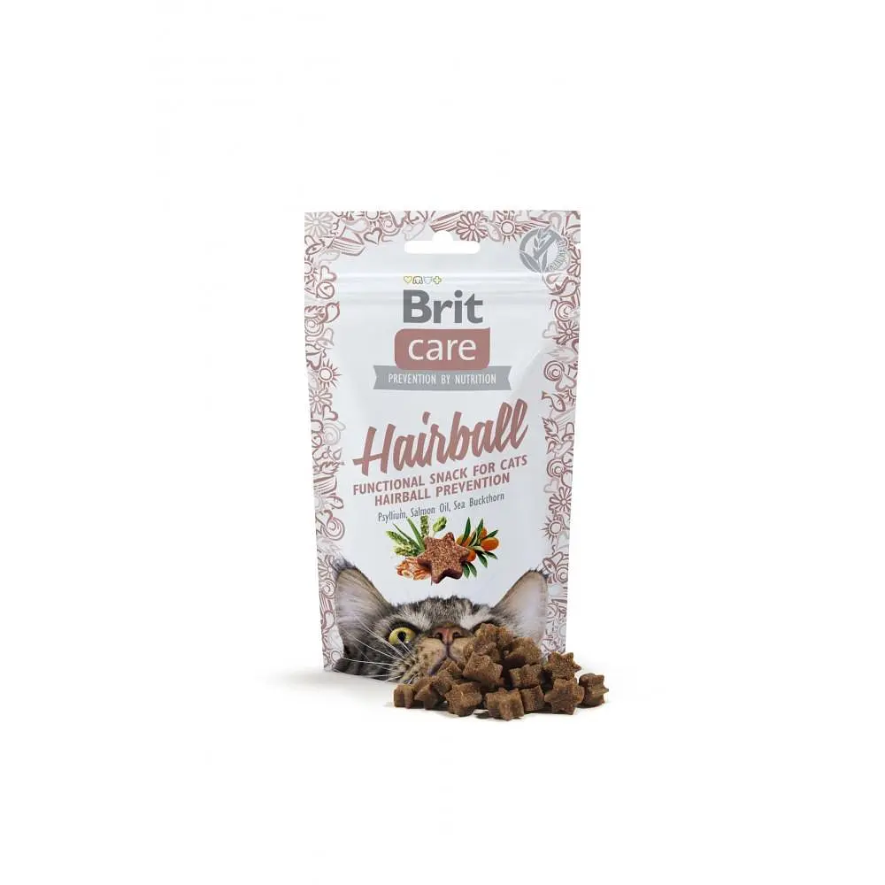 Ласощі для котів Brit Care Functional Snack Hairball для виведення шерсті 50 г - фото 2