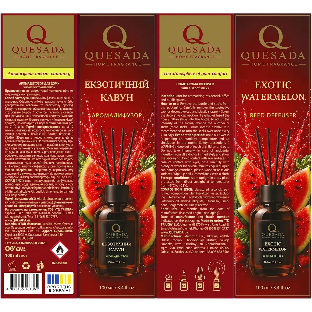 Аромадифузор Quesada Екзотичний кавун 100 мл - фото 3