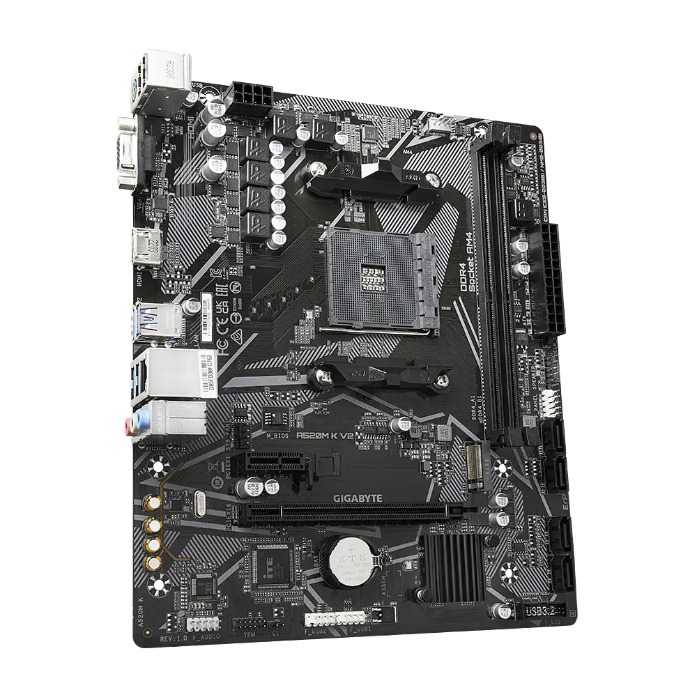 Материнська плата Gigabyte A520M K V2 Socket AM4 (A520M K V2) - фото 2