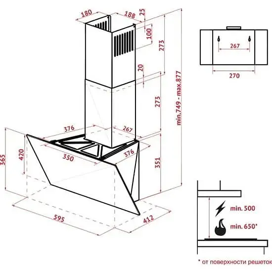 Витяжка Perfelli DN 6422 D 850 IV LED - фото 7