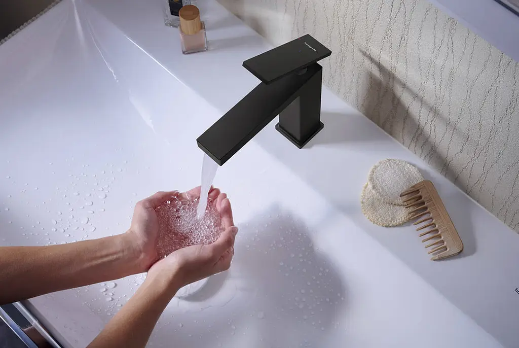 Змішувач для умивальника Hansgrohe Tecturis E CoolStart EcoSmart+ без донного клапанаа matt black 73012670 - фото 2