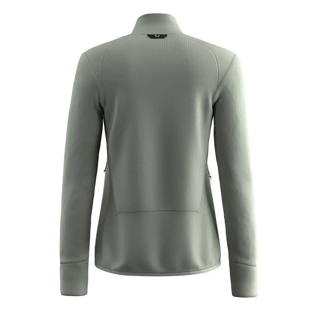 Флісова кофта Salewa Puez Waffle Hyb PL Jacket W M Сірий-Зелений (1054-013.012.1082) - фото 2