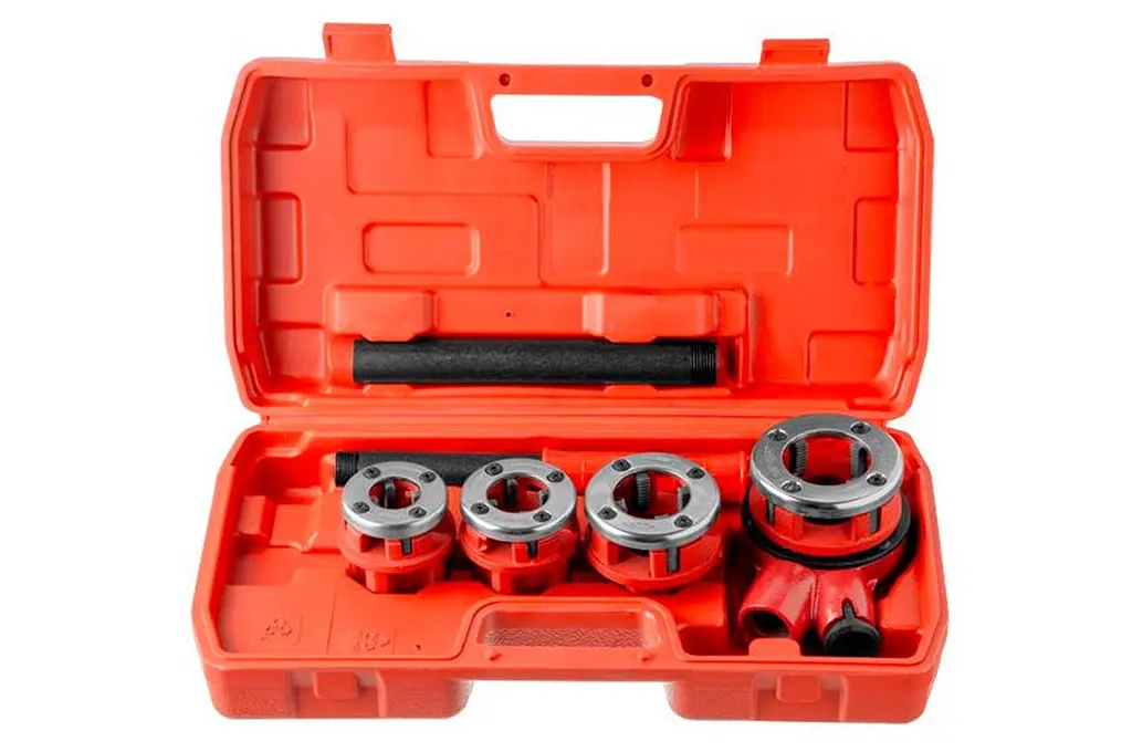 Набір клуп плашок трубних ручних круглих Intertool 3/4" x 1/2" x 1" x 1-1/4" (у наборі 4 шт.) SD-8004 - фото 5