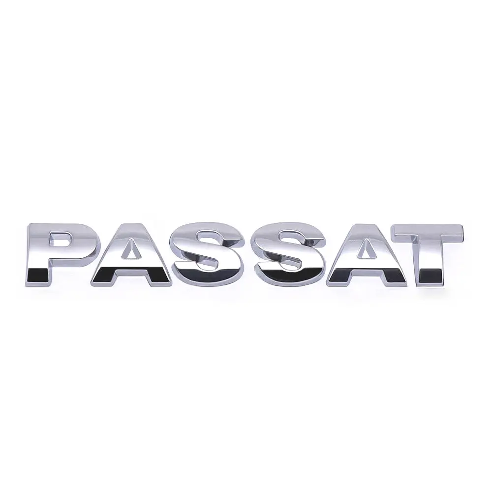 Емблема напис Passat метал (прямі букви) (Габарити: 115х16 мм) Хром на скотчі 17803 - фото 2