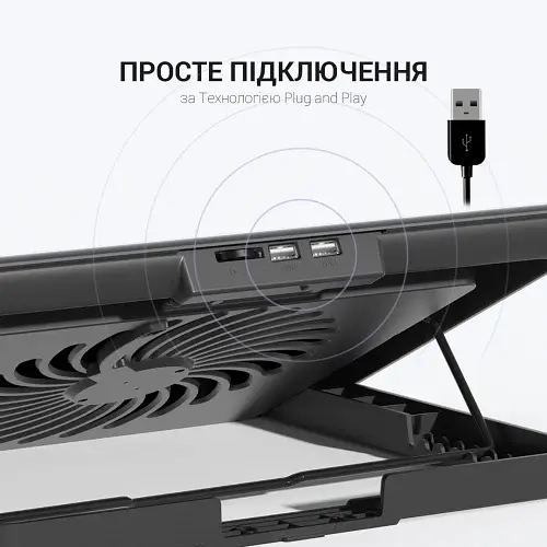 Подставка для ноутбука до 17 CP500B Black OfficePro teh0023859 - фото 7