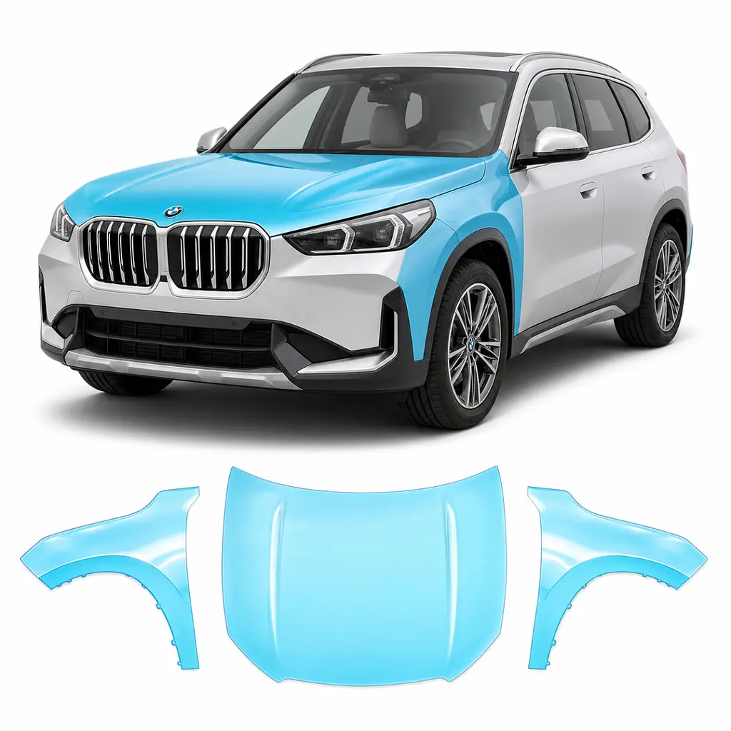 Антигравійна захисна бронеплівка за лекалами для BMW X1 U11 2022- капот і передні крила