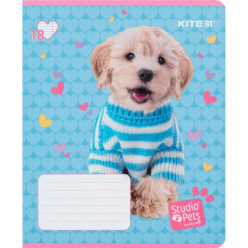 Набір зошитів Kite Studio Pets А5 в лінійку 18 аркушів 20 шт. (SP24-237) - фото 6