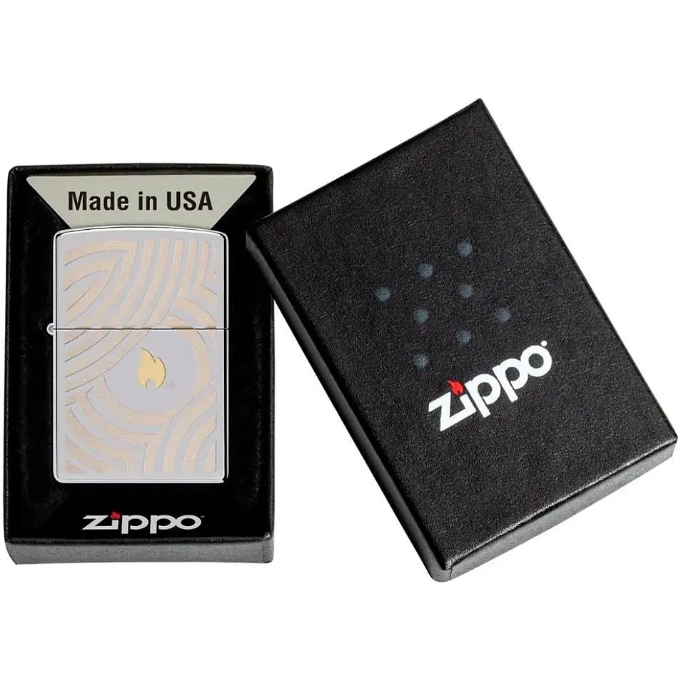 Зажигалка Zippo 250 Flame and Circles Design 2 - фото 2