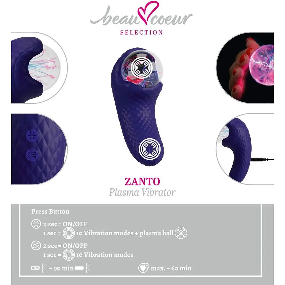 Мінівібратор Beau coeur Zanto Plasma Vibrat - фото 13