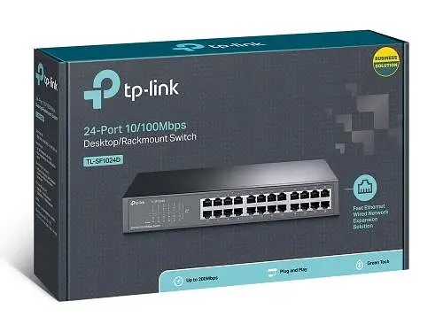 Комутатор TL-SF1024D, 24x10/100 Mb/s, металевий корпус, некерований TP-Link teh0028241 - фото 4