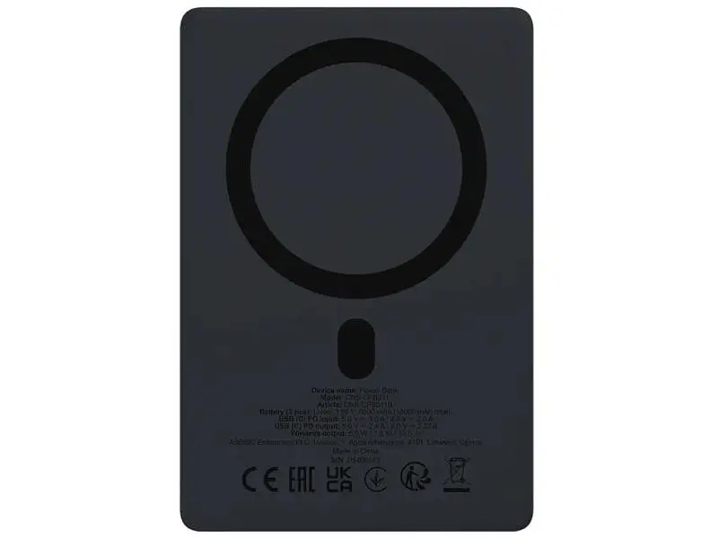 Зовнішній акумулятор (Power Bank) Canyon On Power 511 with MagSafe Black (CNS-CPB511B) - фото 3