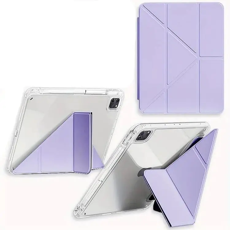 Обложка BeCover Ultra Slim Origami Transparent с креплением Apple iPad Pro 11" M4 2024 Purple (711692) - фото 3
