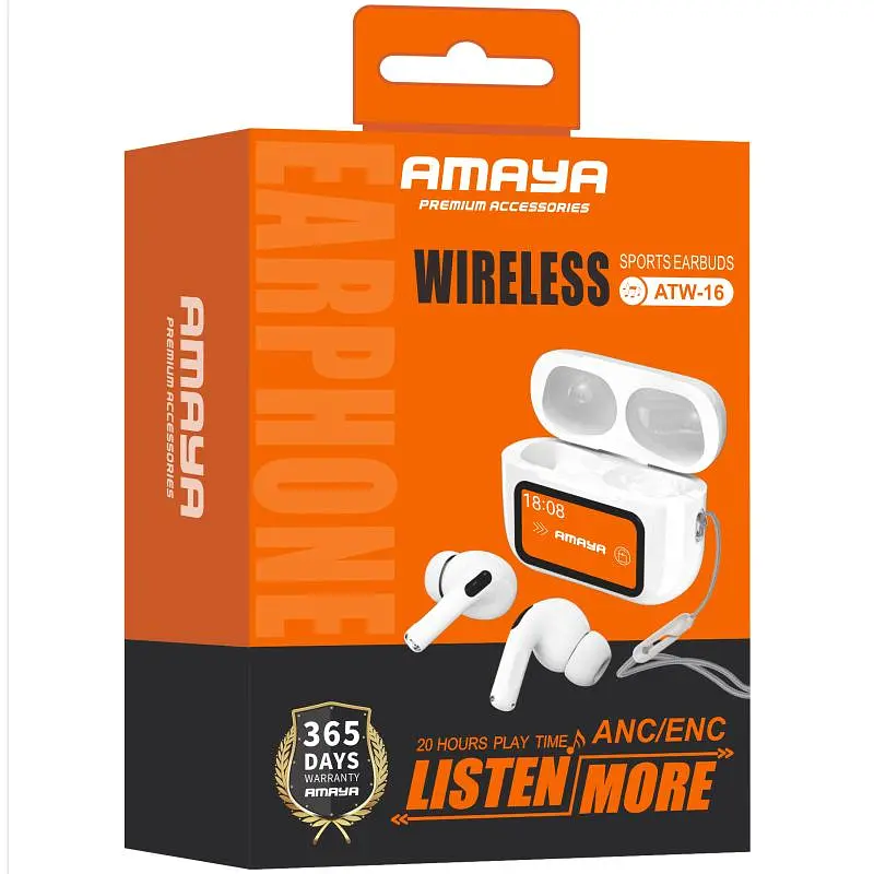 Беспроводные TWS наушники Amaya ATW-16 ANC+ENC White - фото 3