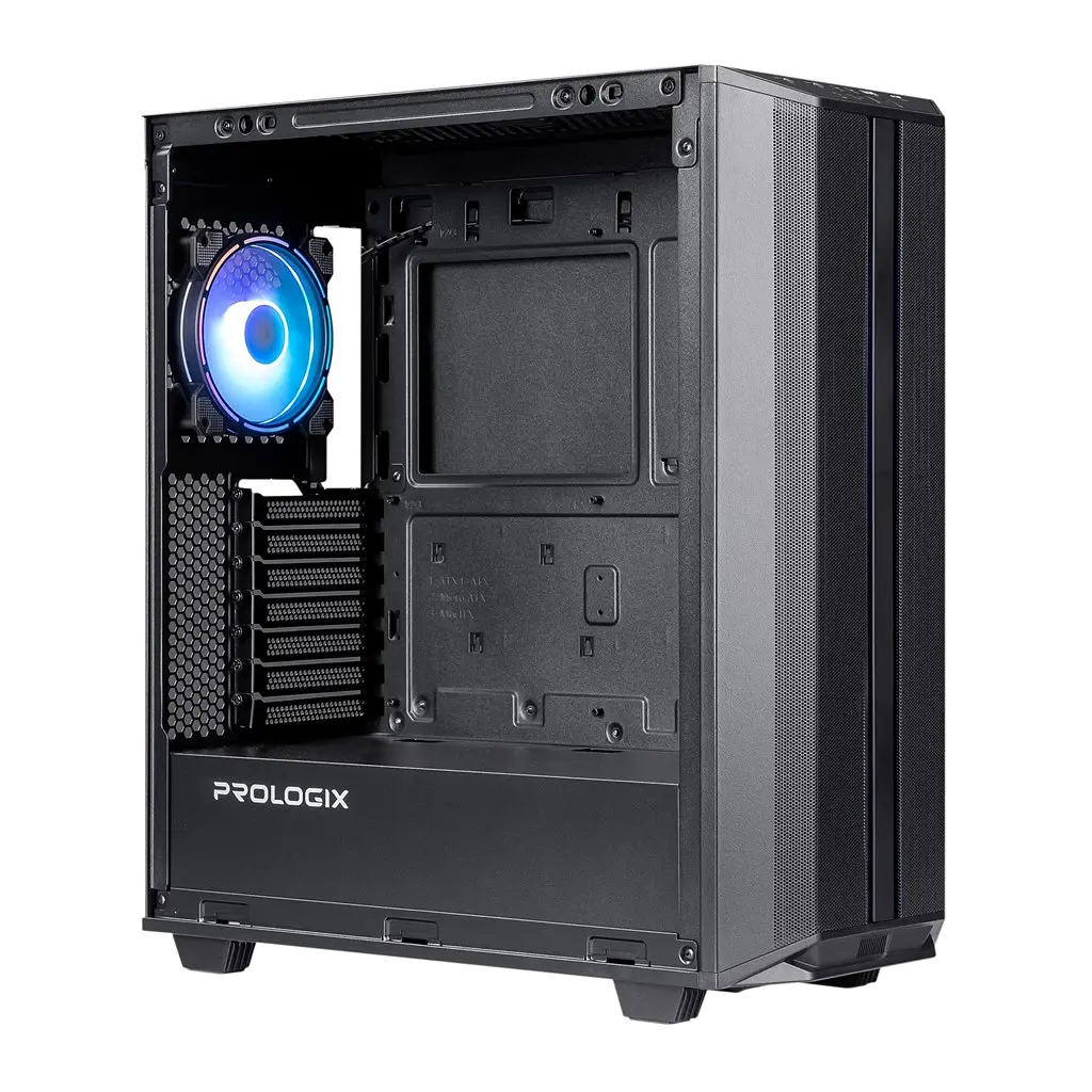 Корпус Prologix E122 Tempered Glass&Mesh Чорний - фото 2