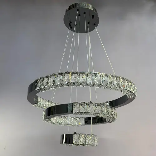 Люстра Linisoln 7968-60*40*20 BK метал, кришталь, LED, чорний, 1 лампа - фото 4