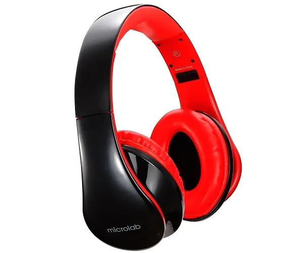 Навушники з мікрофоном Microlab K360 1.3 м Чорний-червоний