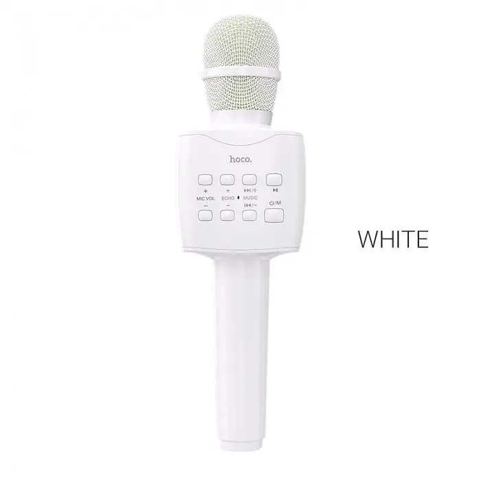 Бездротовий караоке мікрофон білий HOCO BK5 Cantando karaoke microphone Bluetooth - фото 3