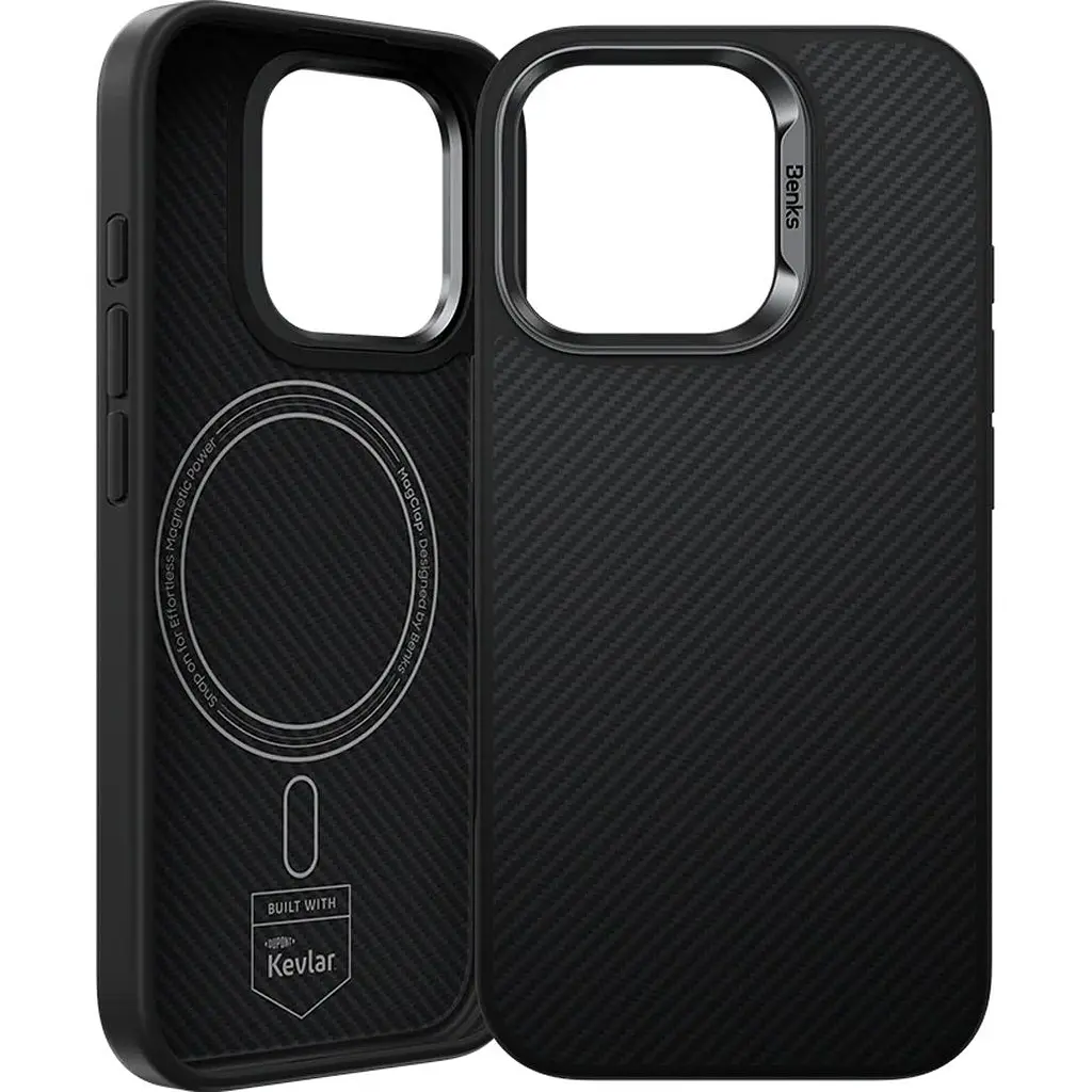 Чохол Benks ArmorPro Kevlar Case 600D MagSafe для Apple iPhone 16 Pro Black [155190] - фото 4