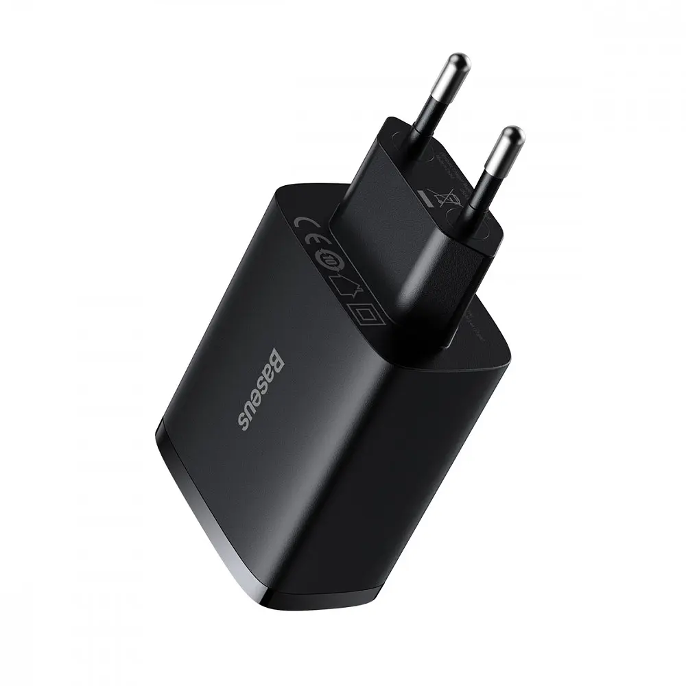 Мережевий зарядний пристрій Baseus Compact Charger 3USB 17 W CCXJ020101 Black - фото 2