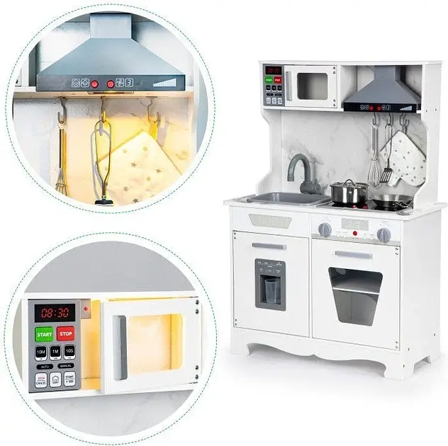Дерев'яна дитяча кухня EcoToys зі світлом і звуком - фото 4