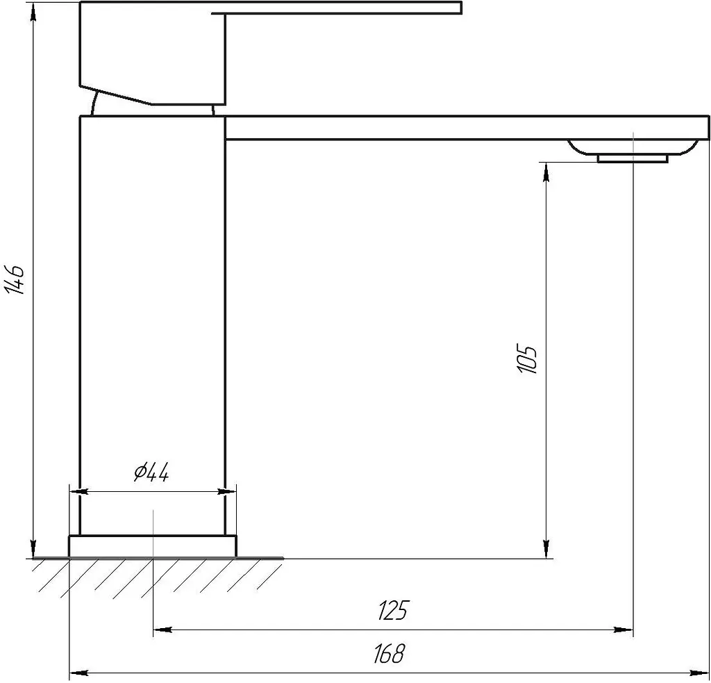 Змішувач для умивальника Globus Lux Ring SR-101 Хром матовий - фото 3