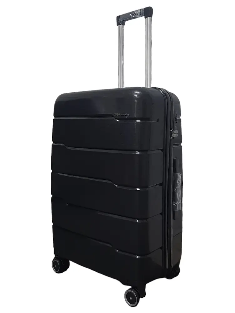 Валіза середня M+ з поліпропілену Milano bag 0305 84л Чорна - фото 2