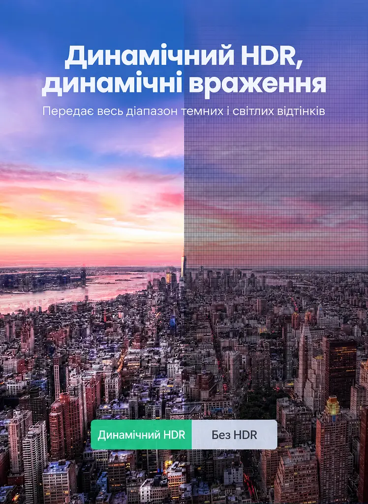Кабель HDMI UGREEN HD175 2.1 8K 60 Гц 1 м чорний (45430) - фото 9