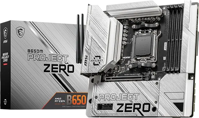 Материнська плата MSI B650M Project Zero Socket AM5 (B650M PROJECT ZERO) Б/В - фото 3