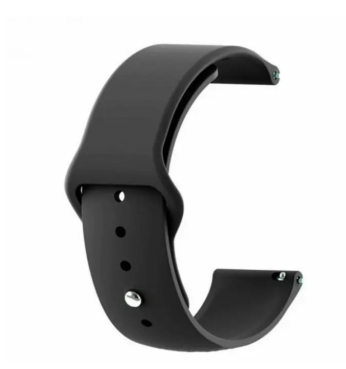Силіконовий ремінець BeWatch 22мм для Xiaomi Amazfit Stratos 3 | GTR 47 | GTR 2 Чорний (1020301)