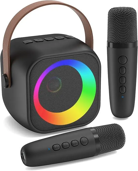 Міні караоке-система Jeefu з Bluetooth колонкою та двома мікрофонами