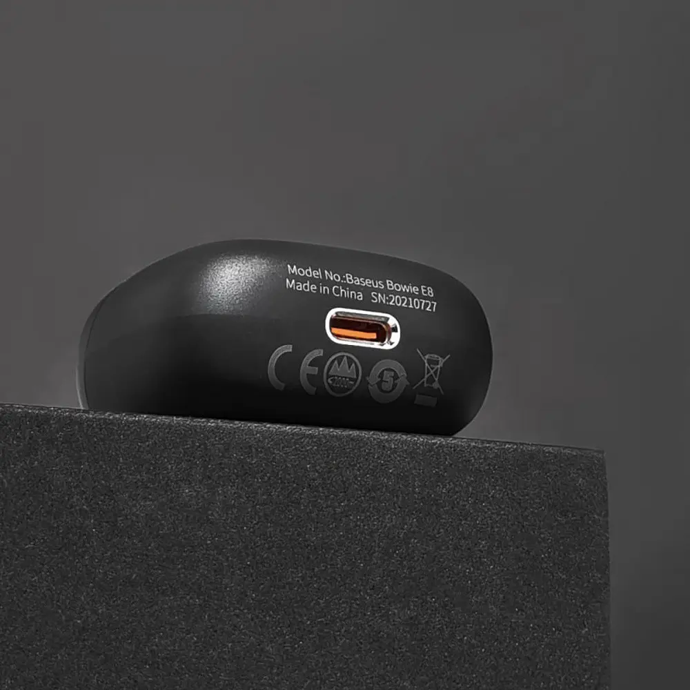 Беспроводные наушники Baseus True Wireless Earphones Bowie E8, IPX5, BT5.3, DCLL, 40mAh, 350mAh, 5h, Black NGE8-01 - фото 7