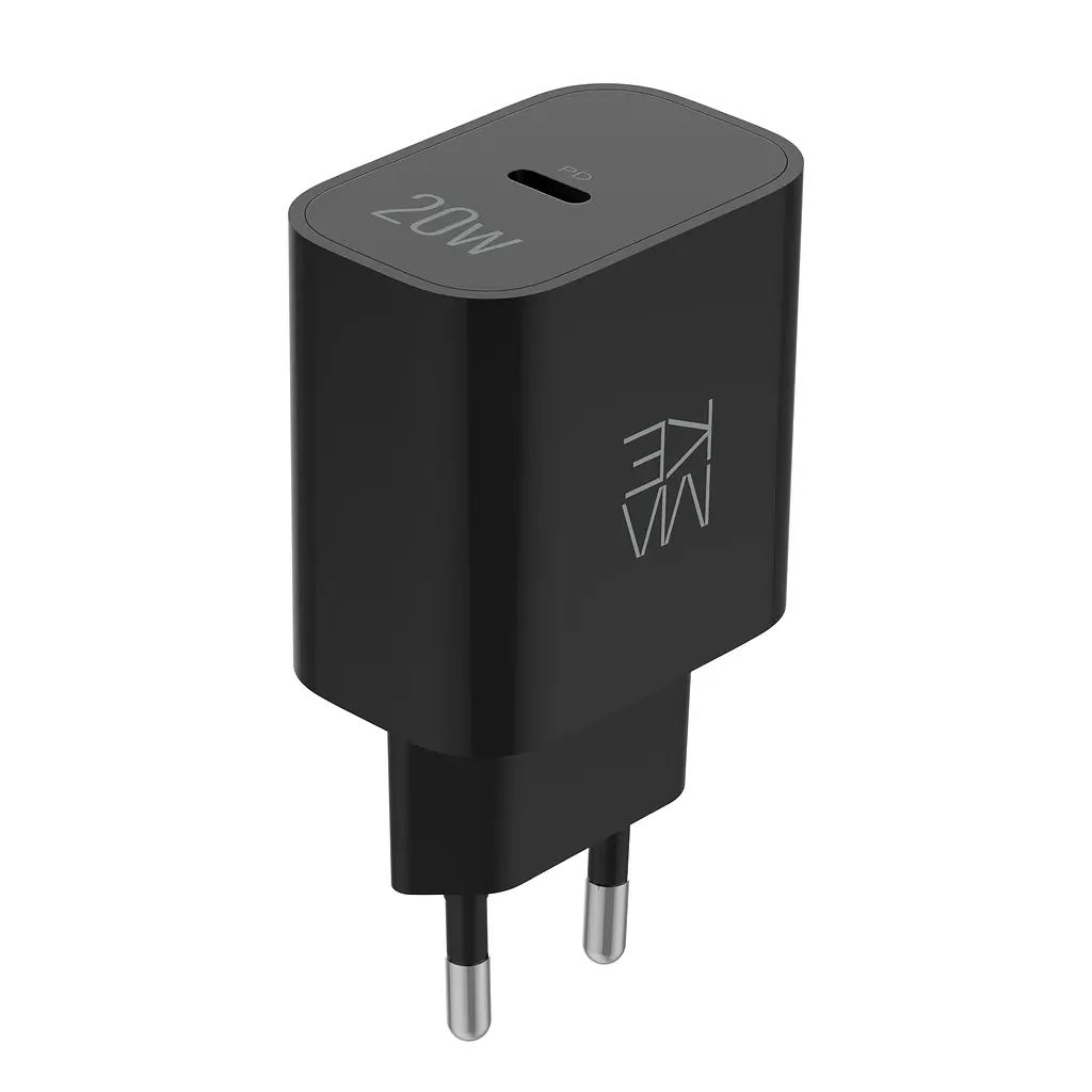 Зарядное устройство сетевое MAKE 20W Type-C PD3.0 Black - фото 4