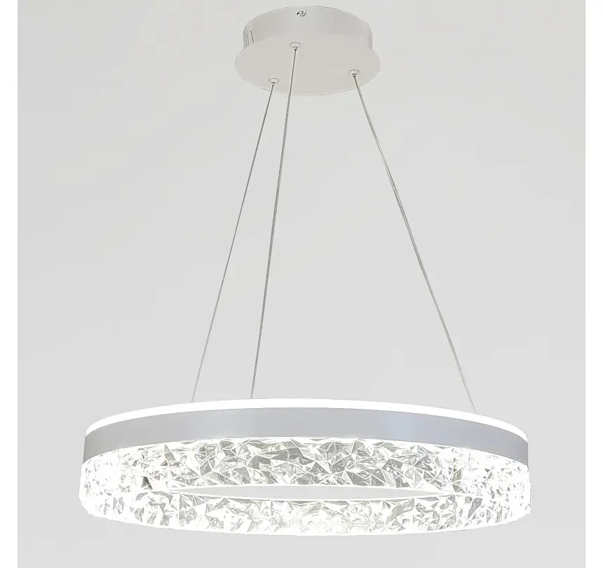 Світлодіодна люстра підвісна Artlight MD230327WH з білим кільцем, 53W - фото 3